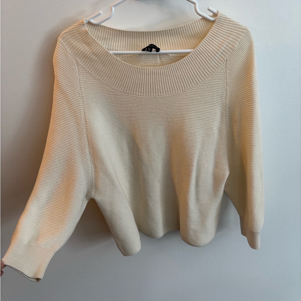 Dynamite Cream Ribbed Women's Sweater